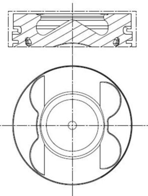 MAHLE Stempel 001pi00107000 til cylinder 4-6 for MERCEDES-BENZ
