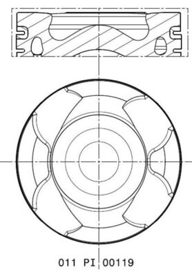 MAHLE Stempel 011pi00119000 for OPEL