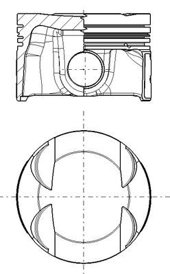 MAHLE Stempel 028pi00181000 for VW