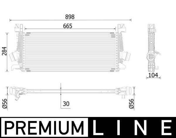 MAHLE Ladeluftkøler CI 515 000P for OPEL VAUXHALL