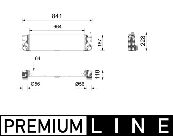 MAHLE Ladeluftkøler CI 742 000P for MERCEDES-BENZ
