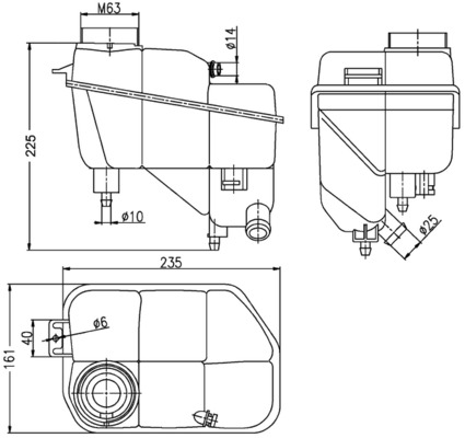 MAHLE Ekspansionsbeholder, kølevæske crt202000s for MERCEDES-BENZ