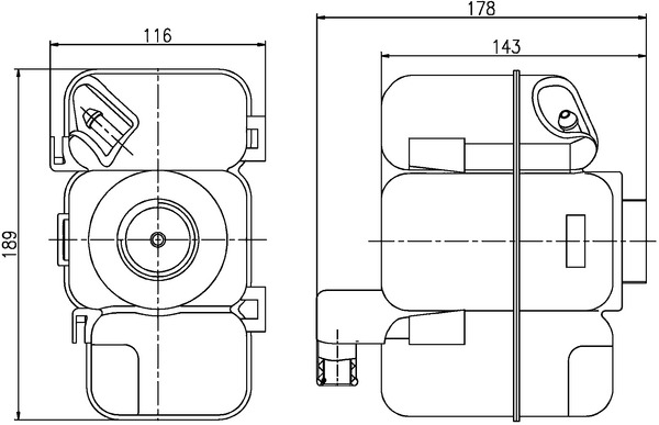 MAHLE Ekspansionsbeholder, kølevæske crt206000s for VOLVO