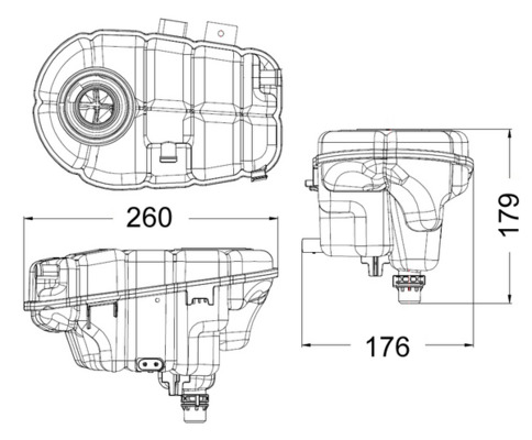 MAHLE Ekspansionsbeholder, kølevæske crt60000s for AUDI CUPRA VW