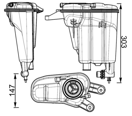 MAHLE Ekspansionsbeholder, kølevæske crt95000s for CUPRA AUDI VW
