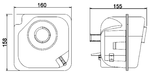 MAHLE Ekspansionsbeholder, kølevæske crt28000s for VOLVO