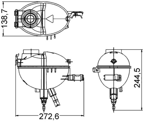 MAHLE Ekspansionsbeholder, kølevæske crt209000s for MERCEDES-BENZ