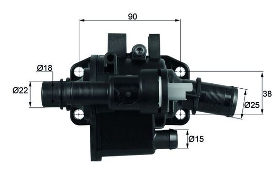 MAHLE Termostat, kølemiddel th4283 for FORD CITROËN/PEUGEOT PEUGEOT MAZDA SUZUKI TOYOTA