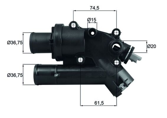MAHLE Termostat, kølemiddel th4683 for FORD PEUGEOT CITROËN/PEUGEOT JAGUAR LAND ROVER