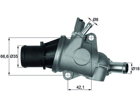 MAHLE Termostat, kølemiddel TI 167 88 for FIAT