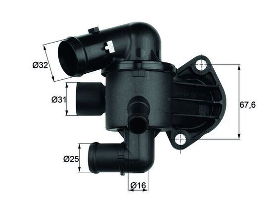 MAHLE Termostat, kølemiddel ti3387 for CUPRA VW