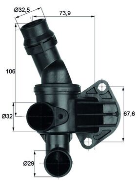 MAHLE Termostat, kølemiddel ti687 for VW