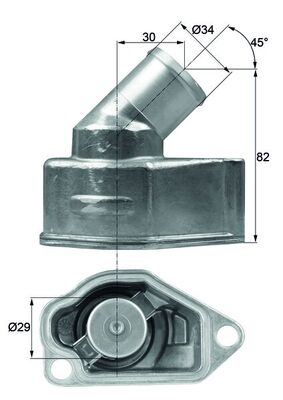 MAHLE Termostat, kølemiddel ti987 for OPEL DAEWOO