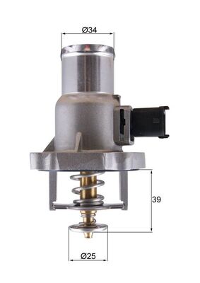 MAHLE Termostat, kølemiddel tm55105 for OPEL VAUXHALL