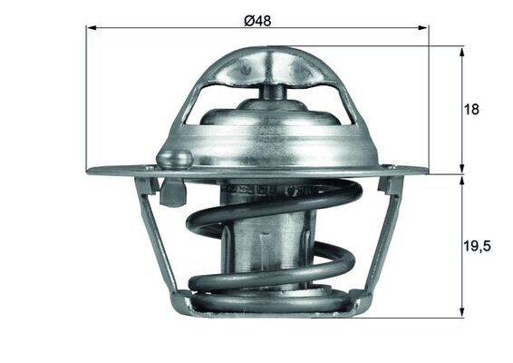 Termostat, kølemiddel MAHLE ORIGINAL TX 121 74D