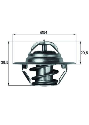 MAHLE Termostat, kølemiddel tx383d for HOLDER VAUXHALL CHRYSLER FIAT IVECO SUBARU NISSAN CUPRA VW