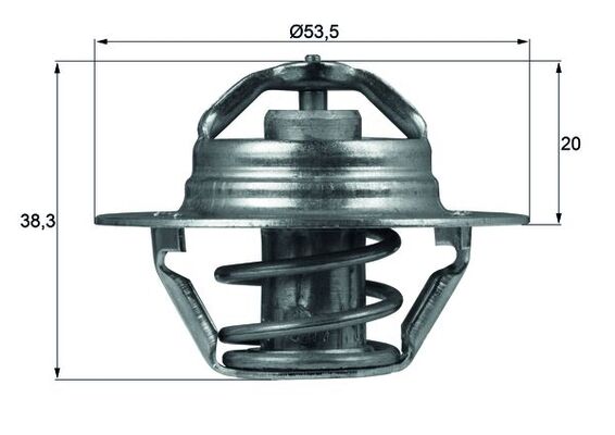 MAHLE Termostat, kølemiddel tx8888d for PEUGEOT VOLVO OPEL