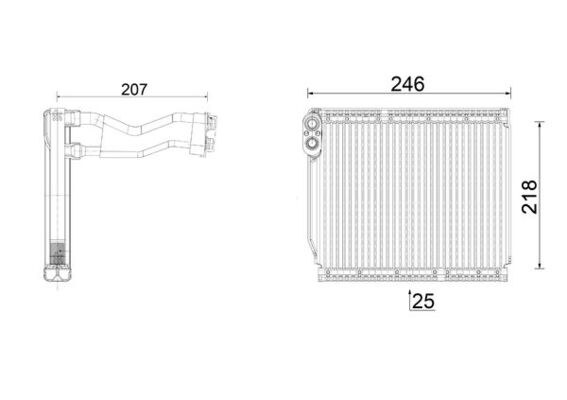 MAHLE Fordamper, klimaanlæg AE 161 000P for KIA