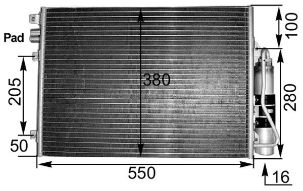 MAHLE Kondensor, klimaanlæg ac303000s for NISSAN RENAULT