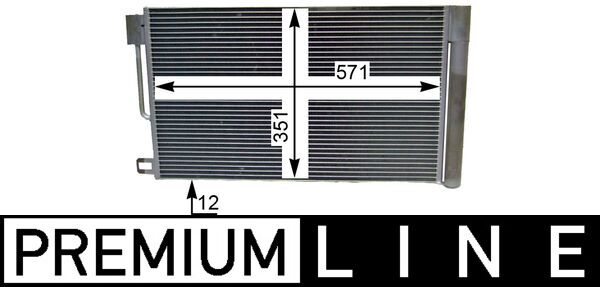 MAHLE Kondensor, klimaanlæg ac367000p for VAUXHALL GENERAL MOTORS FIAT CITROËN PEUGEOT
