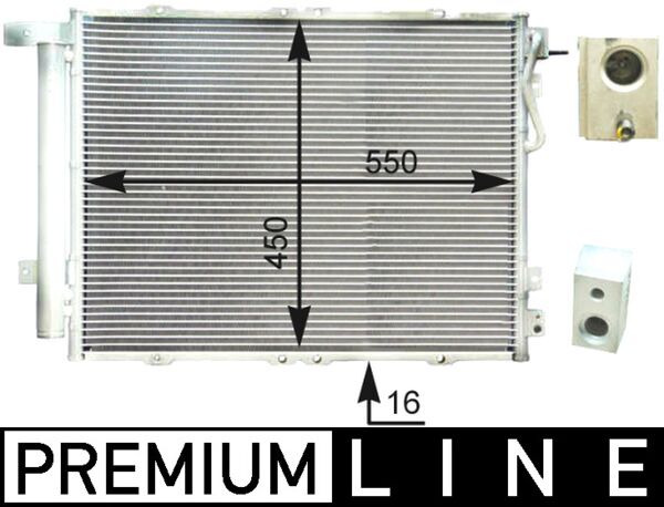 MAHLE Kondensor, klimaanlæg AC 429 000P for KIA
