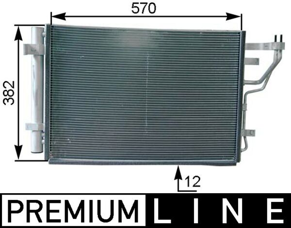 MAHLE Kondensor, klimaanlæg ac442000p for KIA