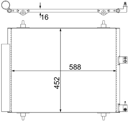 MAHLE Kondensor, klimaanlæg ac515000s for PEUGEOT