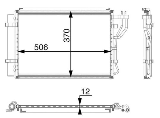 MAHLE Kondensor, klimaanlæg ac48000p for KIA