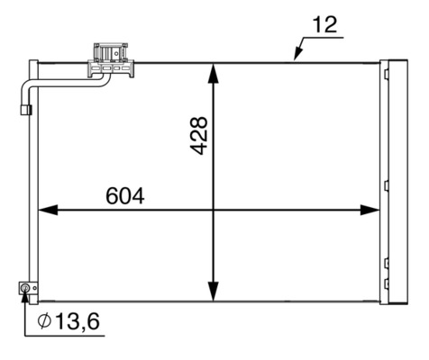 MAHLE Kondensor, klimaanlæg ac51000s for MERCEDES-BENZ