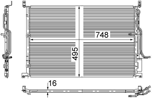 MAHLE Kondensor, klimaanlæg ac271000s for CUPRA
