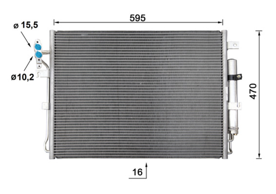 MAHLE Kondensor, klimaanlæg ac959000s for LAND ROVER