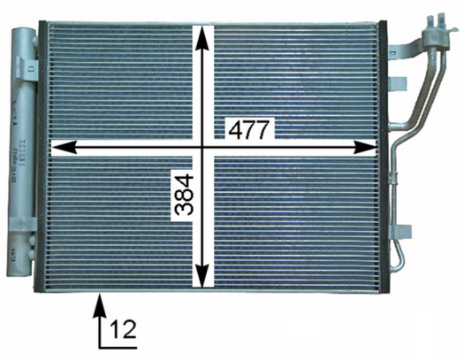 MAHLE Kondensor, klimaanlæg ac709000p for KIA