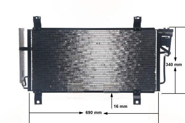 MAHLE Kondensor, klimaanlæg ac714000s for MAZDA