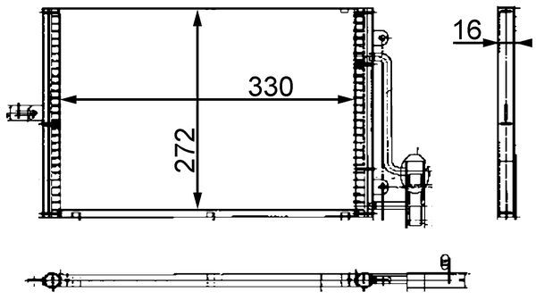 MAHLE Kondensor, klimaanlæg ac317000s for PORSCHE