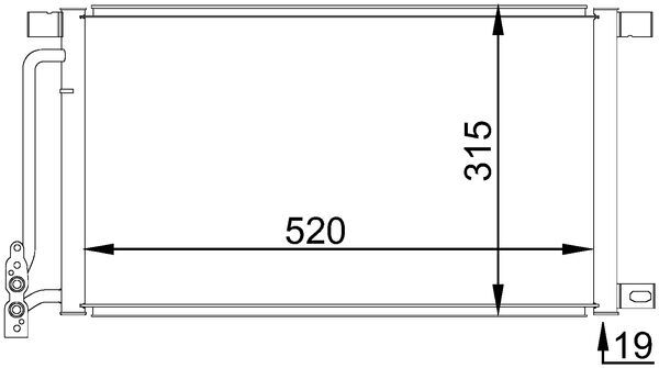 MAHLE Kondensor, klimaanlæg ac235001s for BMW