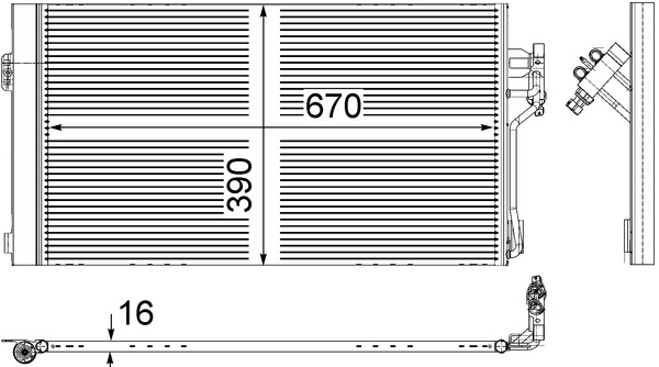 MAHLE Kondensor, klimaanlæg ac761000s for MERCEDES-BENZ
