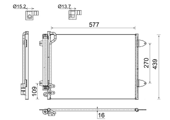 MAHLE Kondensor, klimaanlæg ac666000s for CUPRA