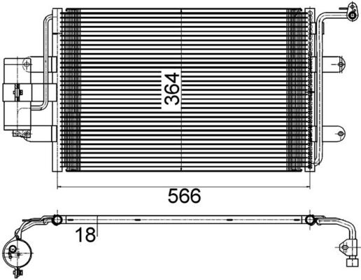 MAHLE Kondensor, klimaanlæg ac180000s for CUPRA VW