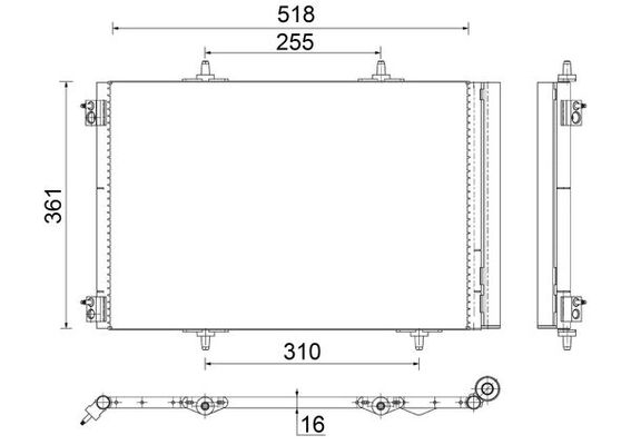MAHLE Kondensor, klimaanlæg ac466000s for VAUXHALL CITROËN DS CITROËN/PEUGEOT