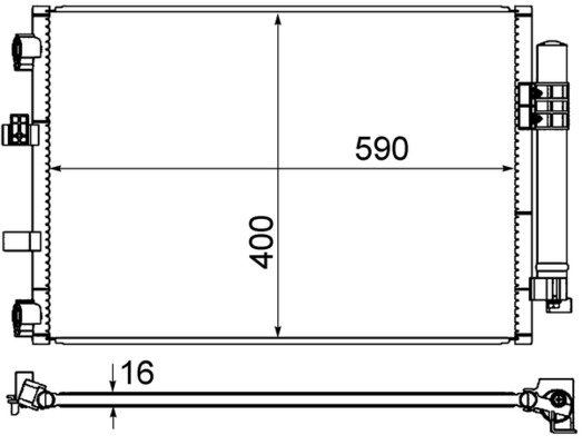MAHLE Kondensor, klimaanlæg ac861000s for FORD