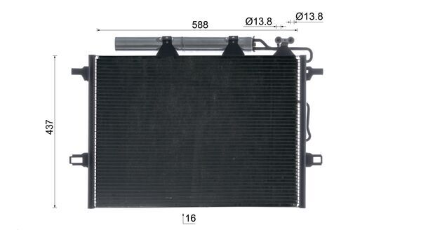 MAHLE Kondensor, klimaanlæg AC 318 001S for MERCEDES-BENZ MERCEDES-BENZ (BBDC)