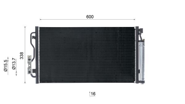 MAHLE Kondensor, klimaanlæg ac1095000s for BMW
