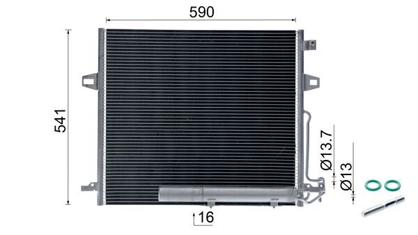 MAHLE Kondensor, klimaanlæg ac756000s for MERCEDES-BENZ