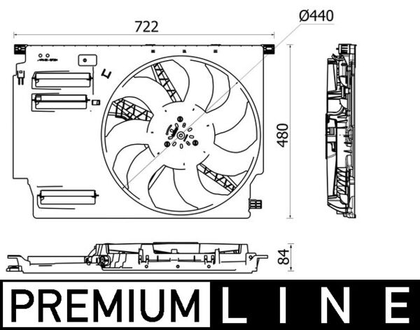 MAHLE Ventilator, motorkøling CFF 533 000P for BMW MINI