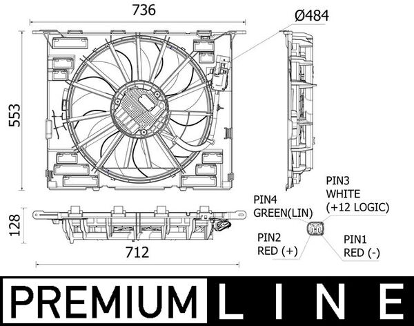 MAHLE Ventilator, motorkøling cff535000p for BMW