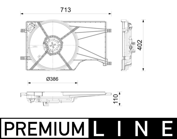 MAHLE Ventilator, motorkøling cff678000p for VAUXHALL