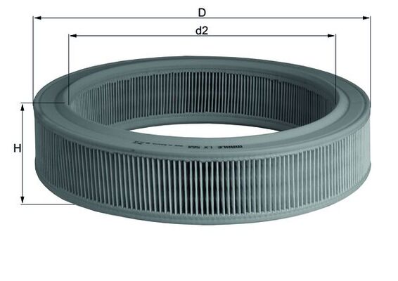 MAHLE Luftfilter lx568 Filterindsats height_mm_209|Højde [mm]|62 outer_diameter_mm_497|Yderdiameter [mm]|277 inner_diameter_1_mm_995|Inder diameter