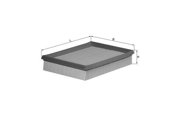 MAHLE Luftfilter lx643 Filterindsats length_mm_203|Længde [mm]|207 width_mm_206|Bredde [mm]|169 height_mm_209|Højde [mm]|70 seal_material_2923|Materia