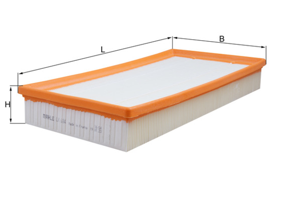 MAHLE Luftfilter lx684 Filterindsats length_mm_203|Længde [mm]|364 width_mm_206|Bredde [mm]|185 height_mm_209|Højde [mm]|60 seal_material_2923|Materia