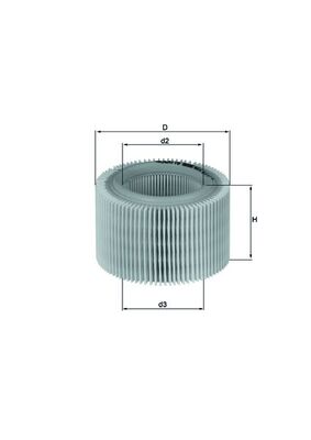 MAHLE Luftfilter lx718 Filterindsats height_mm_209|Højde [mm]|80 outer_diameter_mm_497|Yderdiameter [mm]|121 inner_diameter_1_mm_995|Inder diamete